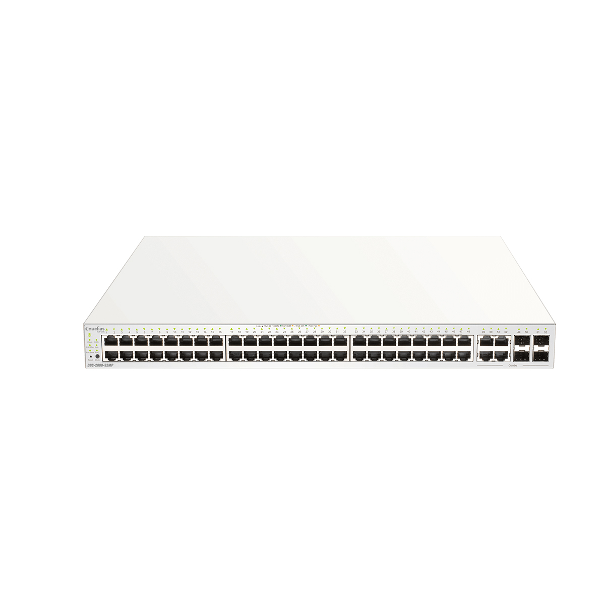 قیمت و خرید سوییچ شبکه مدیریتی 52 پورت با 48 پورت PoE دی لینک مدل DBS-2000-52MP | نت ران